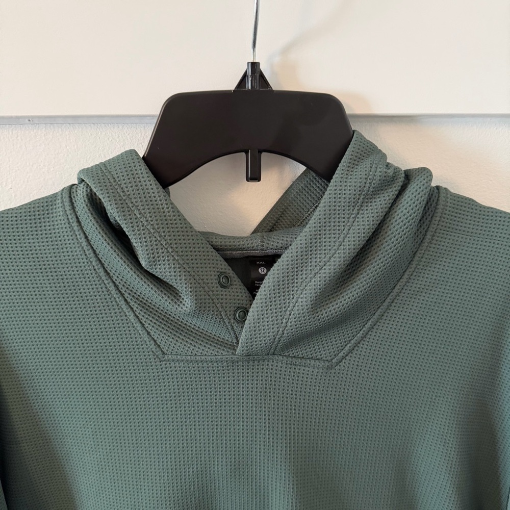 Lululemon Men’s Shift Stitch Hoodie Size XXL Dark Forest Green - Picture 4 of 12